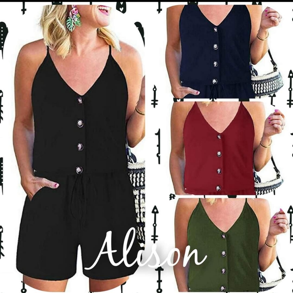 BLACK Romper with Drawstring Waist NWOT